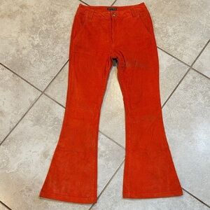 Current Mood Dollskill Orange Corduroy Flare Pants Jeans S